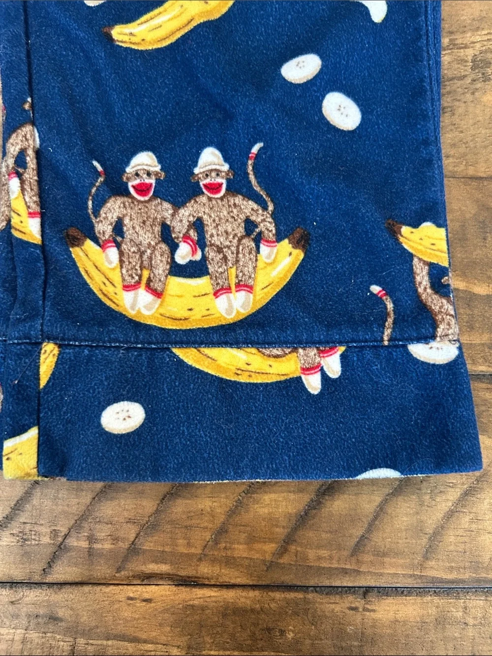 Nick & Nora Size 4/5 Navy Sock Monkey Banana Lounge Pants 🐵🍌